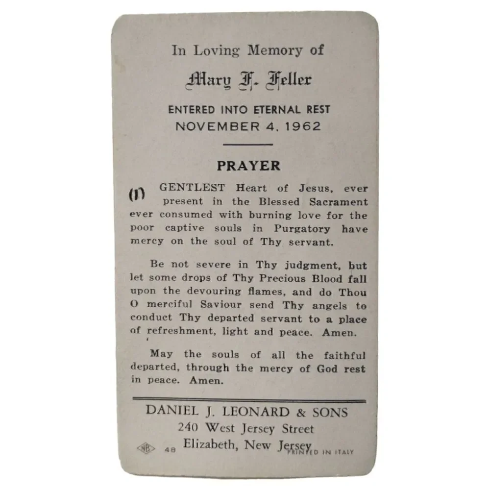 4 Vtg Catholic Prayer Cards Lot St Joseph Sacred Heart Jesus Crucifix Lithograph